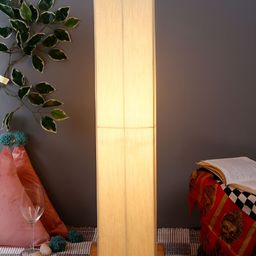 Devansh Beige Square Shape Floor Lamp-47