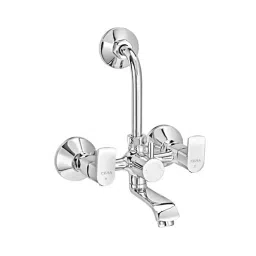 CERA Chromo Quarter Turn Wall Mount Wall Mixer with Bend Pipe for Overhead Shower, F1019401-14