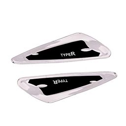 Allextreme Black and Silver Color Universal Fender Sticker With In-Built Mounting Bolts for Cars, SUVs & Other Automobile, EDCGS2B (Pack of 2)-picture-26