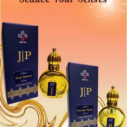 Jeval Set Of 2 Oud Zenith & Golden Pearl Alcohol Free Attar - 10 ml Each image 2