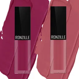 Ronzille Duo Matte Liquid Lipstick 2.5ml Each - Dark Raspberry 05 & Raspberry Rose 01 image 3