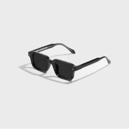 SAM AND MARSHALL October 400UV Protection Rectangular Cellulose Propionate Black Sunglasses-picture-49
