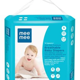 Mee Mee Premium Breathable Taped Style Diaper Small - 44 Pieces-89