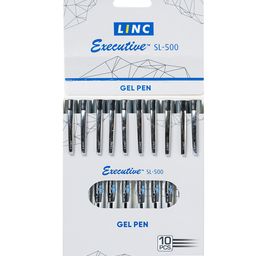 Linc Executive Sl-500 Gel Pen - Black Ink, 10 Pcs-15