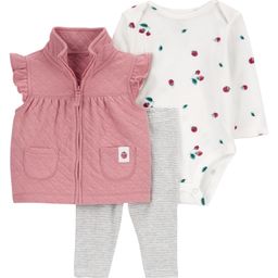 Carter's 3-Piece Quilted Little Vest Set - Pink-image-39