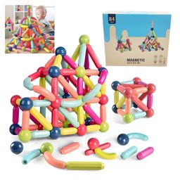 Magnetic Building Sticks Blocks Kids Toys, Learning Sticks and Balls, Activities Toys for Toddlers, Educational Magnet Building Blocks,Kids Toys for 3+ Year Old Gifts - 84 PCS-10