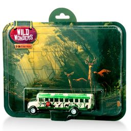 Shinsei Wild Wonders 2 in 1 Jungle Safari Bus & Deer Jigsaw Puzzle 20 Pieces - Multicolor-3