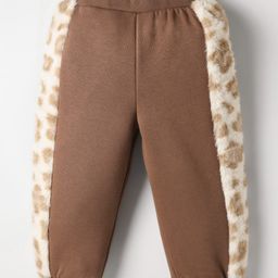 Little Kangaroos Woven Full Length Lounge Pant With Fur Detailing - Brown-picture-36