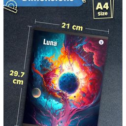 Target Publications A4 Size Long Notebooks for Students | Luna Single Line Ruled 172 Pages in Each | Set of 9 image 2