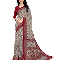 Navvi Checked Saree With Printed Border-2