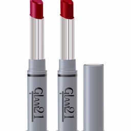 GLAM21 2Pcs Long Lasting Non-Transfer Lipsticks - Supper Maroon 25 & Give Me Red 09-image-2