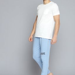 HRX By Hrithik Roshan Yoga Men Blue Melange Rapid-Dry Solid Sustainable Track Pants-image-12