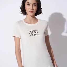 Ajile by Pantaloons Star White Solid T-Shirt-picture-26