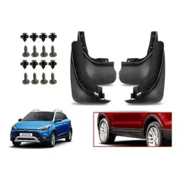 Auto Pearl Front and Rear Mud Guard For i20 Active S Petrol (Black) Set of 4 Pcs-46