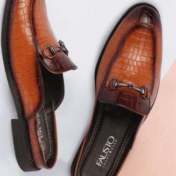Fausto Men's Tan Mule Shoes-image-20
