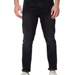 Spykar Black Cotton Tapered Fit Jeans-image-46