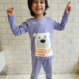 Nap Chief Unisex Lavender Cotton Printed Full Sleeves Night Suits-image-30