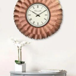 CHRONIKLE Elegant Frame Pink Iron Roman Number Analog Wall Clock-image-18