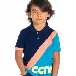 Cherry Crumble By Nitt Hyman Kids Multicolor Applique Pattern Polo T-Shirt-image-11
