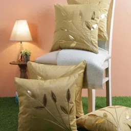Romee Beige Polyester Cushion Covers - Set of 5-34
