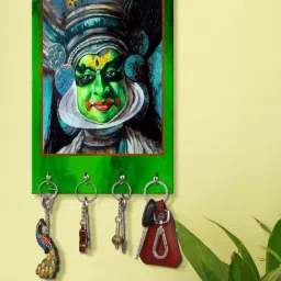 999Store Green & Blue MDF Decorative Wall Mount Key Holder - Set of 1-picture-10