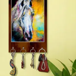 999Store Multicolour MDF  Key Holder - Set of 1-1