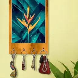 999Store Yellow & Green MDF  Key Holder - Set of 1-25