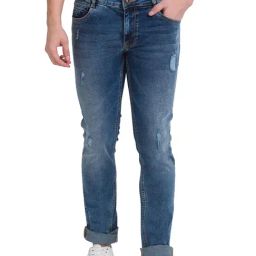 Parx Blue Tailored Fit Heavily Washed Jeans-image-20