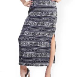 Belle Fille Blue & White Printed Skirt-image-37