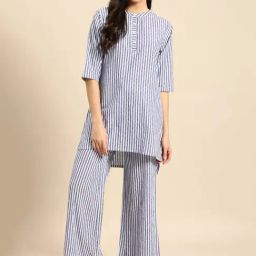 Clt.s Blue Printed Tunic With Palazzos-image-48