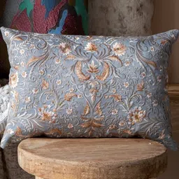 Khaabka Grey & Brown Set of 2 Ethnic Motifs Rectangle Cushion Covers-image-21