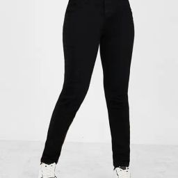 Styli Black Cotton Straight Fit Stretchable Jeans-image-94