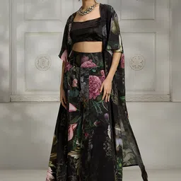 Rivaar By Rocky Star Printed Top Shrug With Palazzo Co-Ords-picture-13