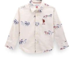 U.S. Polo Assn. Kids Off White Printed Full Sleeves Shirt-picture-10