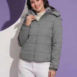Globus Grey Nylon Regular Fit Casual Jacket-picture-26