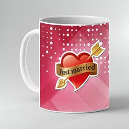 Keviv White & Red Text or Slogans Printed Ceramic Glossy Mugs Set of Cups and Mugs-image-43