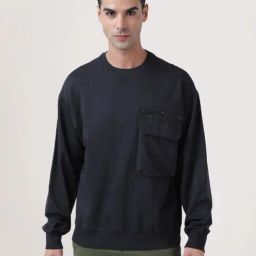 Bene Kleed Black Relaxed Fit Cotton Sweatshirt-picture-24