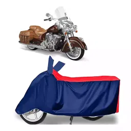 Auto Pearl Two Wheeler Cover with Bag for Indian Chief Vintage, Red & Blue-picture-33
