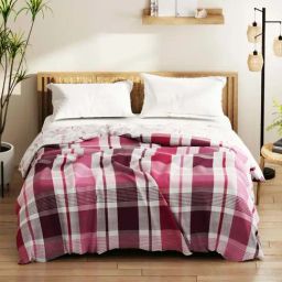 Bianca Denim Feel Pink Fabric 192 TC 150 GSM Double Comforter-picture-48