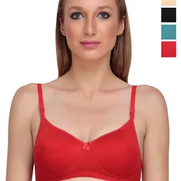 Liigne Pack Of 5 Non Wired Lightly Padded Everyday Bra With All Day Comfort-picture-9