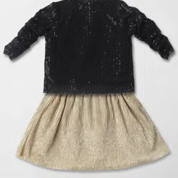 Nauti Nati Girls Embellished Round Neck Long Sleeves Top With Skirt-image-45