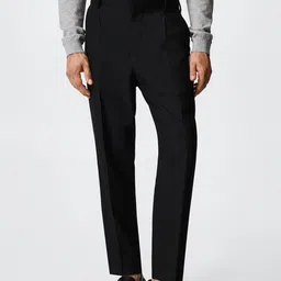 MANGO MAN Slim Fit Pleated Sustainable Trousers-image-44