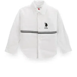 U.S. Polo Assn. Kids White Solid Full Sleeves Shirt-picture-20