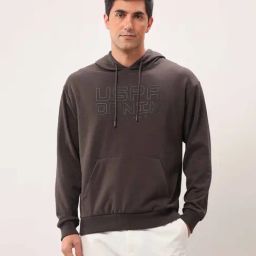 U.S. Polo Assn. Denim Co. Brown Cotton Boxy Fit Printed Hooded Sweatshirt-22