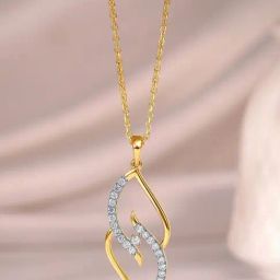 GIVA 14k Yellow Gold Eternal Spark Lab Grown Diamond Pendant-image-75