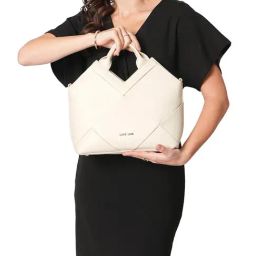 Lavie Luxe Off White LX Crossway Md Satchel Handbag-37
