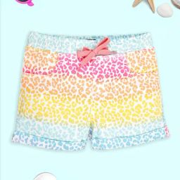 Kiddopanti Girls Multi Cotton Regular Fit Printed Shorts-image-40