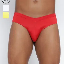 Basiics By La Intimo Multicolored Comfort Fit Briefs - Pack Of 3-picture-2