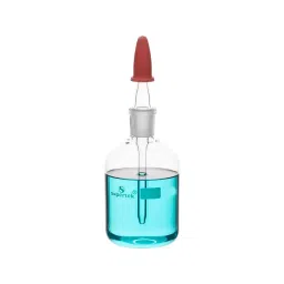 Supertek 60 ml Clear Dropping Bottle Kit With Rubber Teat, Dropping Pipette Ground Into Bottle Neck, 12.116.0060-30