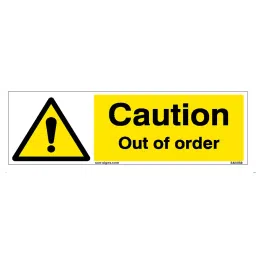 SUNSIGNS Caution Out Of Order Signages Size 300x100 mm HP Print + Vinyl + Sun Board, SN0089-image-44